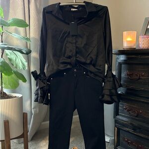 Ruffle Sleeve Blouse